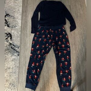 Navy Blue Santa Pajamas